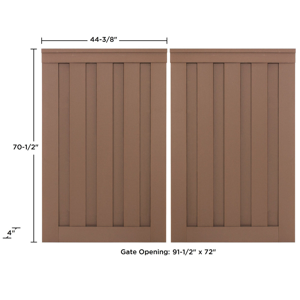 Trex Fencing Seclusions 6-ft H x 8-ft W Saddle Composite Fence Gate