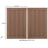 Trex Fencing Seclusions 6-ft H x 8-ft W Saddle Composite Fence Gate