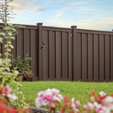 Trex Fencing Seclusions 8-ft H x 4-ft W Woodland Brown Residential Composite Fence Gate with Hardware