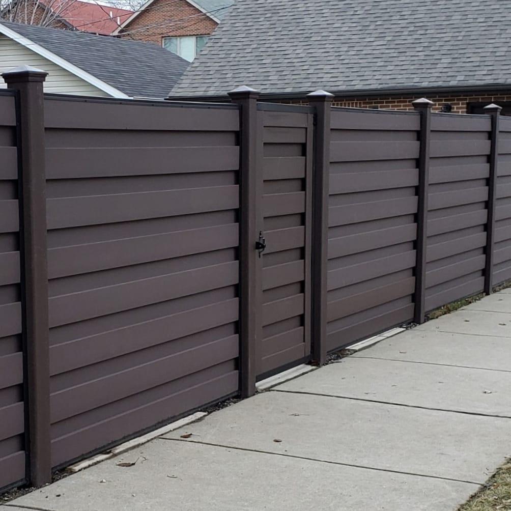 Trex Fencing Horizons 6-ft H x 4-ft W Woodland Brown Residential Composite Fence Gate with Hardware