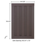 Trex Fencing Seclusions 6-ft H x 4-ft W Woodland Brown Residential Composite Fence Gate with Hardware