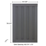 Trex Fencing Seclusions 6-ft H x 4-ft W Winchester Grey Residential Composite Fence Gate with Hardware