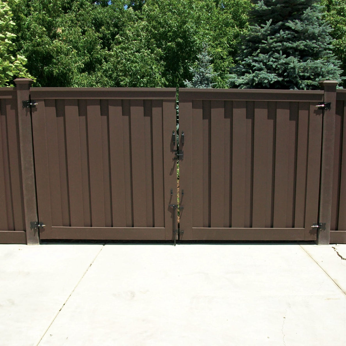 Trex Fencing Seclusions 6-ft H x 10-ft W Woodland Brown Residential Composite Fence Gate with Hardware