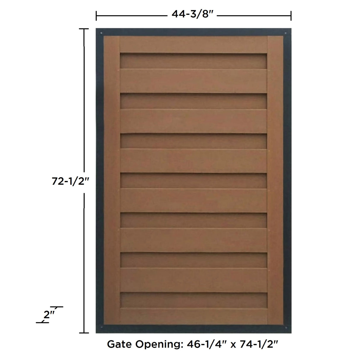 Trex Fencing Horizons 6-ft H x 4-ft W Saddle Residential Composite Fence Gate with Hardware
