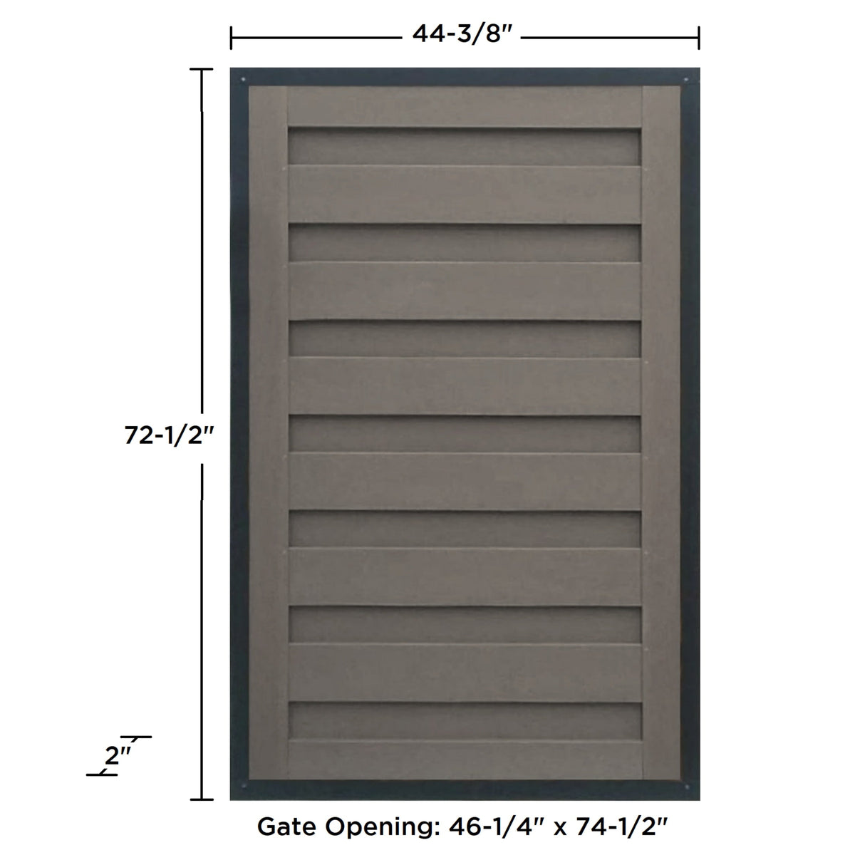 Trex Fencing Horizons 6-ft H x 4-ft W Winchester Grey Residential Composite Fence Gate with Hardware