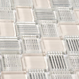 Apollo Tile (Sample) Sparta Gray 4-in x 4-in Polished Marble Basketweave Patterned Floor and Wall Tile