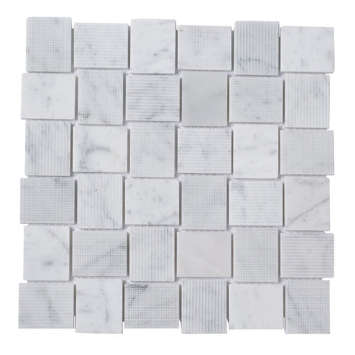 Apollo Tile Sparta Gray 11-in x 11-in Polished Natural Stone Marble Basketweave Patterned Floor and Wall Tile (4.13-sq. ft/ Carton)