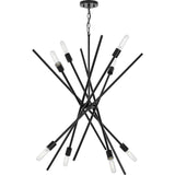 Progress Lighting Astra 8-Light Matte Black Modern/Contemporary Chandelier