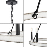 Progress Lighting Galloway 6-Light Matte Black Farmhouse Chandelier