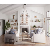 Progress Lighting Galloway 6-Light Matte Black Farmhouse Chandelier