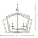 Progress Lighting Galloway 5-Light Brushed Nickel Farmhouse Chandelier