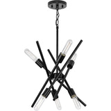Progress Lighting Astra 6-Light Matte Black Modern/Contemporary Chandelier
