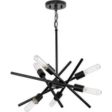 Progress Lighting Astra 6-Light Matte Black Modern/Contemporary Chandelier