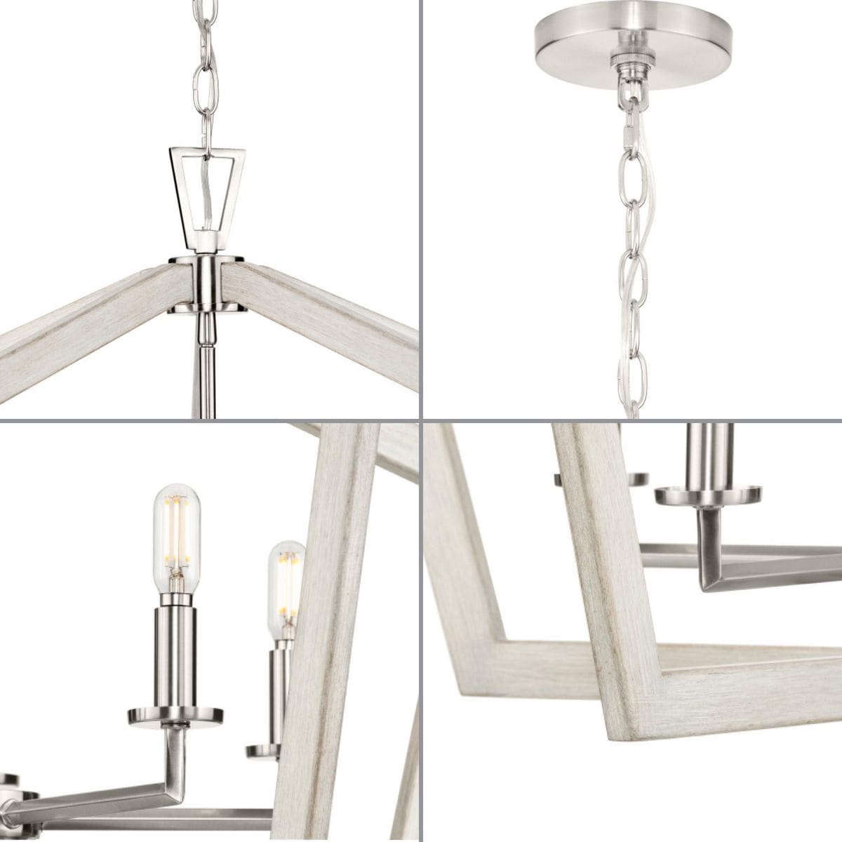 Progress Lighting Galloway 5-Light Brushed Nickel Farmhouse Chandelier