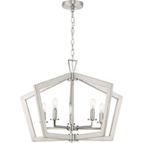 Progress Lighting Galloway 5-Light Brushed Nickel Farmhouse Chandelier