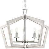 Progress Lighting Galloway 5-Light Brushed Nickel Farmhouse Chandelier
