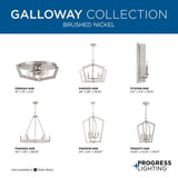 Progress Lighting Galloway 5-Light Brushed Nickel Farmhouse Chandelier