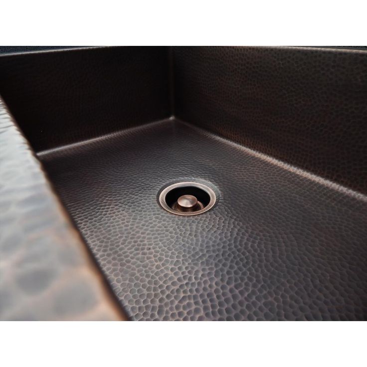 Luxury 33 in. Heavy 12-Gauge Dark Copper Single Bowl Farmhouse Kitchen Sink Flat Front Includes Grid and Flange