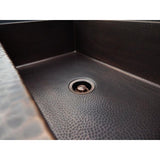 Luxury 33 in. Heavy 12-Gauge Dark Copper Single Bowl Farmhouse Kitchen Sink Flat Front Includes Grid and Flange