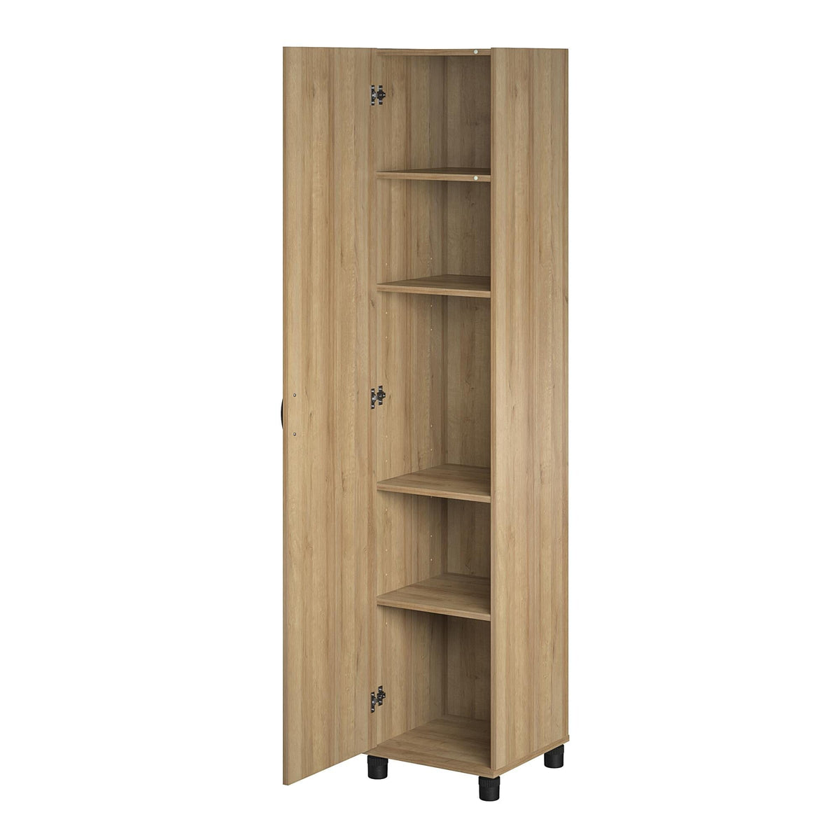 Ameriwood Home Lory 15.67-in W x 74.29-in H x 15.39-in D Freestanding Composite Wood Garage Cabinet in Brown