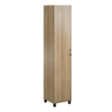 Ameriwood Home Lory 15.67-in W x 74.29-in H x 15.39-in D Freestanding Composite Wood Garage Cabinet in Brown