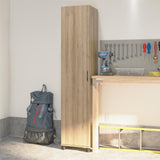 Ameriwood Home Lory 15.67-in W x 74.29-in H x 15.39-in D Freestanding Composite Wood Garage Cabinet in Brown