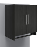 Ameriwood Home Camberly 23.46-in W x 26.93-in H x 15.35-in D Wall-mounted Composite Wood Garage Cabinet in Black