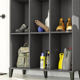 Ameriwood Home Flex 35.67-in W x 76.65-in H x 15.39-in D Freestanding Composite Wood Garage Cabinet in Gray