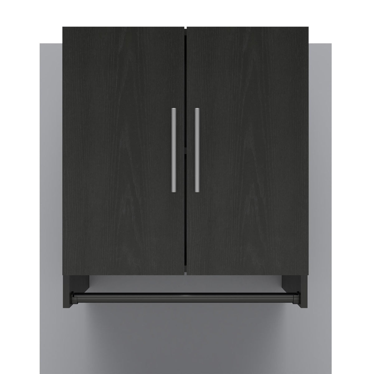 Ameriwood Home Camberly 23.46-in W x 26.93-in H x 15.35-in D Wall-mounted Composite Wood Garage Cabinet in Black