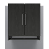 Ameriwood Home Camberly 23.46-in W x 26.93-in H x 15.35-in D Wall-mounted Composite Wood Garage Cabinet in Black