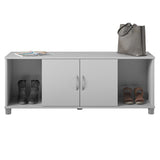 Ameriwood Home Lory 53.58-in W x 20.5-in H x 15.4-in D Freestanding Composite Wood Garage Cabinet in Gray