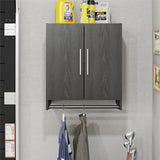 Ameriwood Home Camberly 23.46-in W x 26.93-in H x 15.35-in D Wall-mounted Composite Wood Garage Cabinet in Black