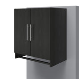 Ameriwood Home Camberly 23.46-in W x 26.93-in H x 15.35-in D Wall-mounted Composite Wood Garage Cabinet in Black