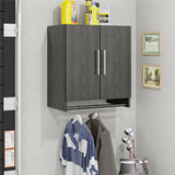 Ameriwood Home Camberly 23.46-in W x 26.93-in H x 15.35-in D Wall-mounted Composite Wood Garage Cabinet in Black