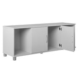 Ameriwood Home Lory 53.58-in W x 20.5-in H x 15.4-in D Freestanding Composite Wood Garage Cabinet in Gray