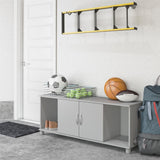 Ameriwood Home Lory 53.58-in W x 20.5-in H x 15.4-in D Freestanding Composite Wood Garage Cabinet in Gray