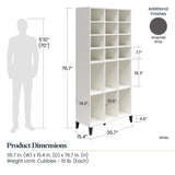 Ameriwood Home Flex 35.67-in W x 76.65-in H x 15.39-in D Freestanding Composite Wood Garage Cabinet in White