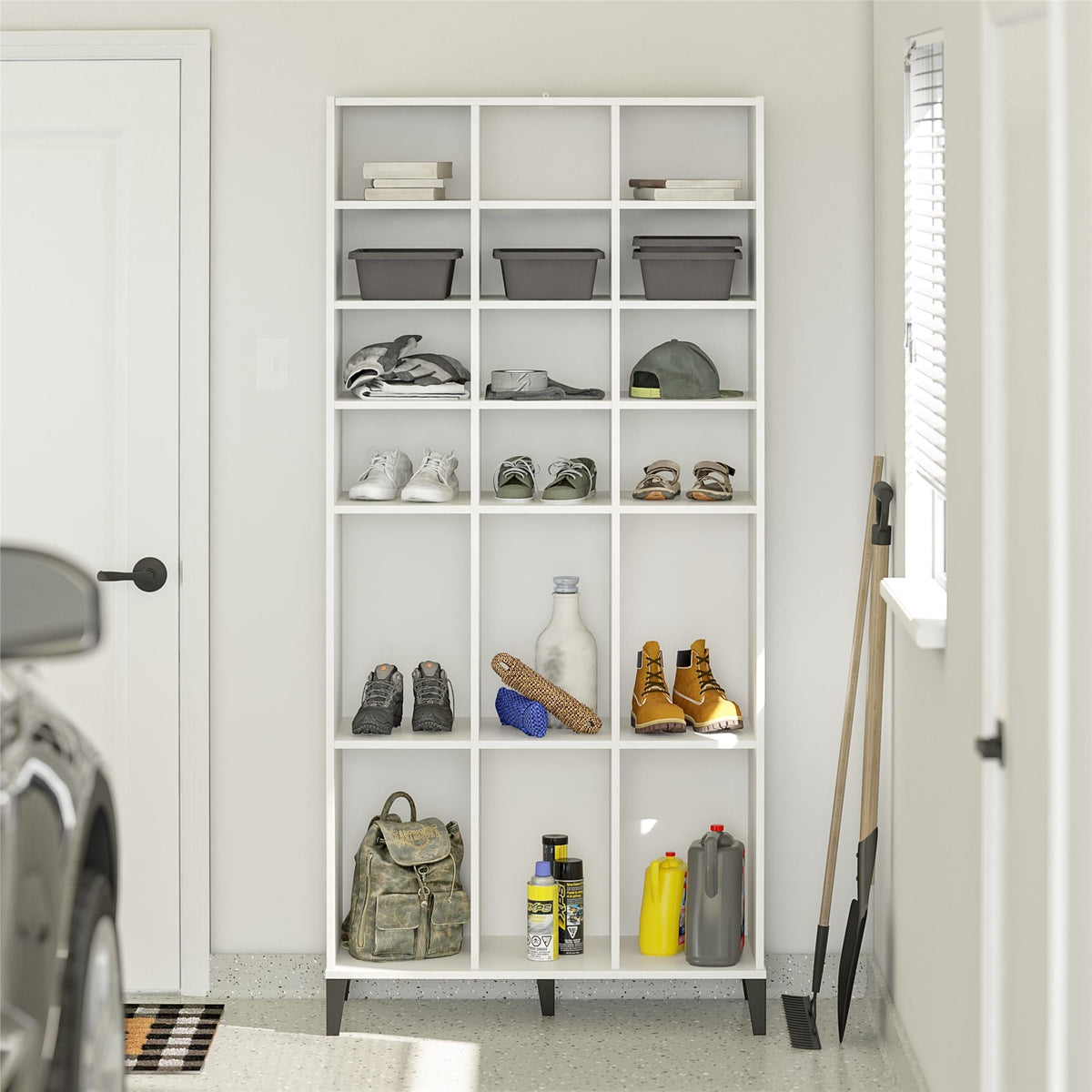 Ameriwood Home Flex 35.67-in W x 76.65-in H x 15.39-in D Freestanding Composite Wood Garage Cabinet in White