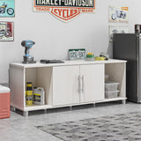 Ameriwood Home Camberly 54-in W x 18-in H x 15.4-in D Freestanding Composite Wood Garage Cabinet in White