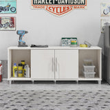 Ameriwood Home Camberly 54-in W x 18-in H x 15.4-in D Freestanding Composite Wood Garage Cabinet in White