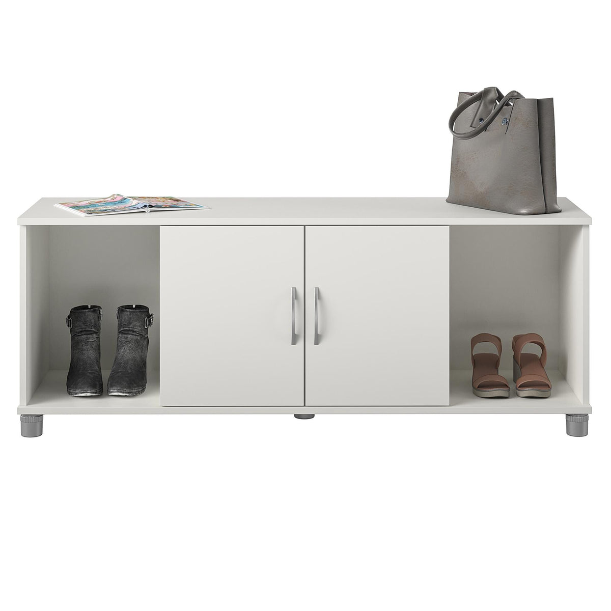 Ameriwood Home Lory 53.58-in W x 20.5-in H x 15.4-in D Freestanding Composite Wood Garage Cabinet in White