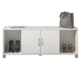 Ameriwood Home Lory 53.58-in W x 20.5-in H x 15.4-in D Freestanding Composite Wood Garage Cabinet in White