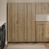 Ameriwood Home Lory 15.67-in W x 74.29-in H x 15.39-in D Freestanding Composite Wood Garage Cabinet in Brown