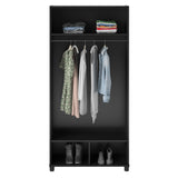 Ameriwood Home Lory 36-in W x 74.25-in H x 15.4-in D Freestanding Composite Wood Garage Cabinet in Black