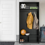 Ameriwood Home Lory 36-in W x 74.25-in H x 15.4-in D Freestanding Composite Wood Garage Cabinet in Black
