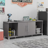 Ameriwood Home Camberly 54-in W x 18-in H x 15.4-in D Freestanding Composite Wood Garage Cabinet in Gray