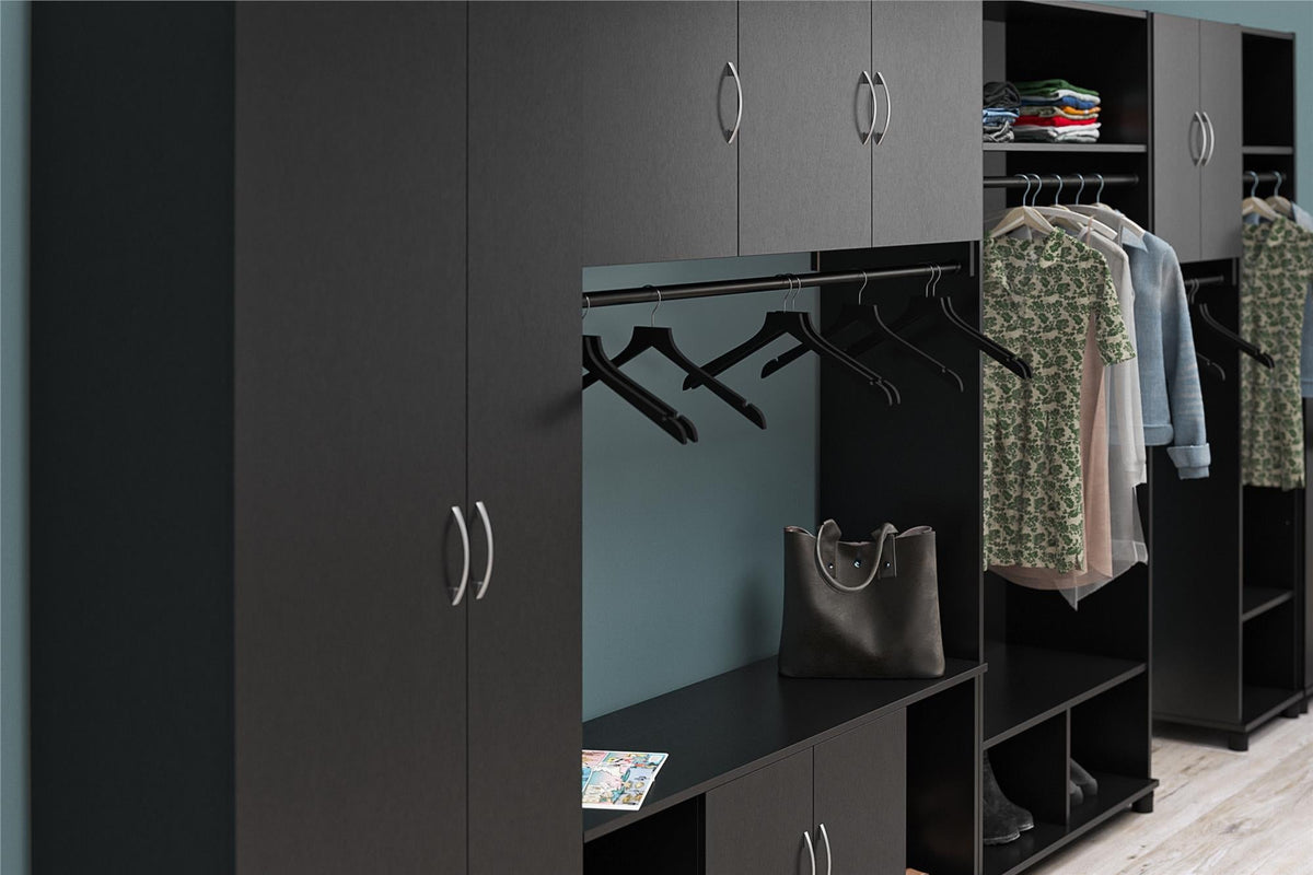 Ameriwood Home Lory 36-in W x 74.25-in H x 15.4-in D Freestanding Composite Wood Garage Cabinet in Black