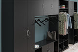 Ameriwood Home Lory 36-in W x 74.25-in H x 15.4-in D Freestanding Composite Wood Garage Cabinet in Black