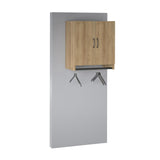Ameriwood Home Lory 23.46-in W x 26.93-in H x 15.35-in D Wall-mounted Composite Wood Garage Cabinet in Brown