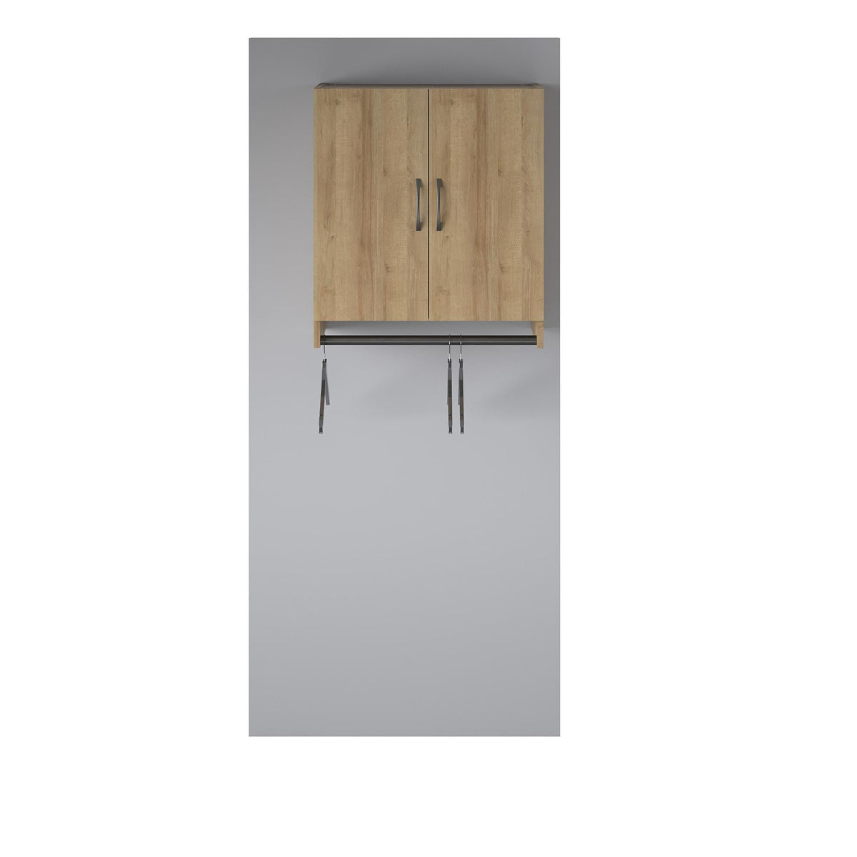Ameriwood Home Lory 23.46-in W x 26.93-in H x 15.35-in D Wall-mounted Composite Wood Garage Cabinet in Brown